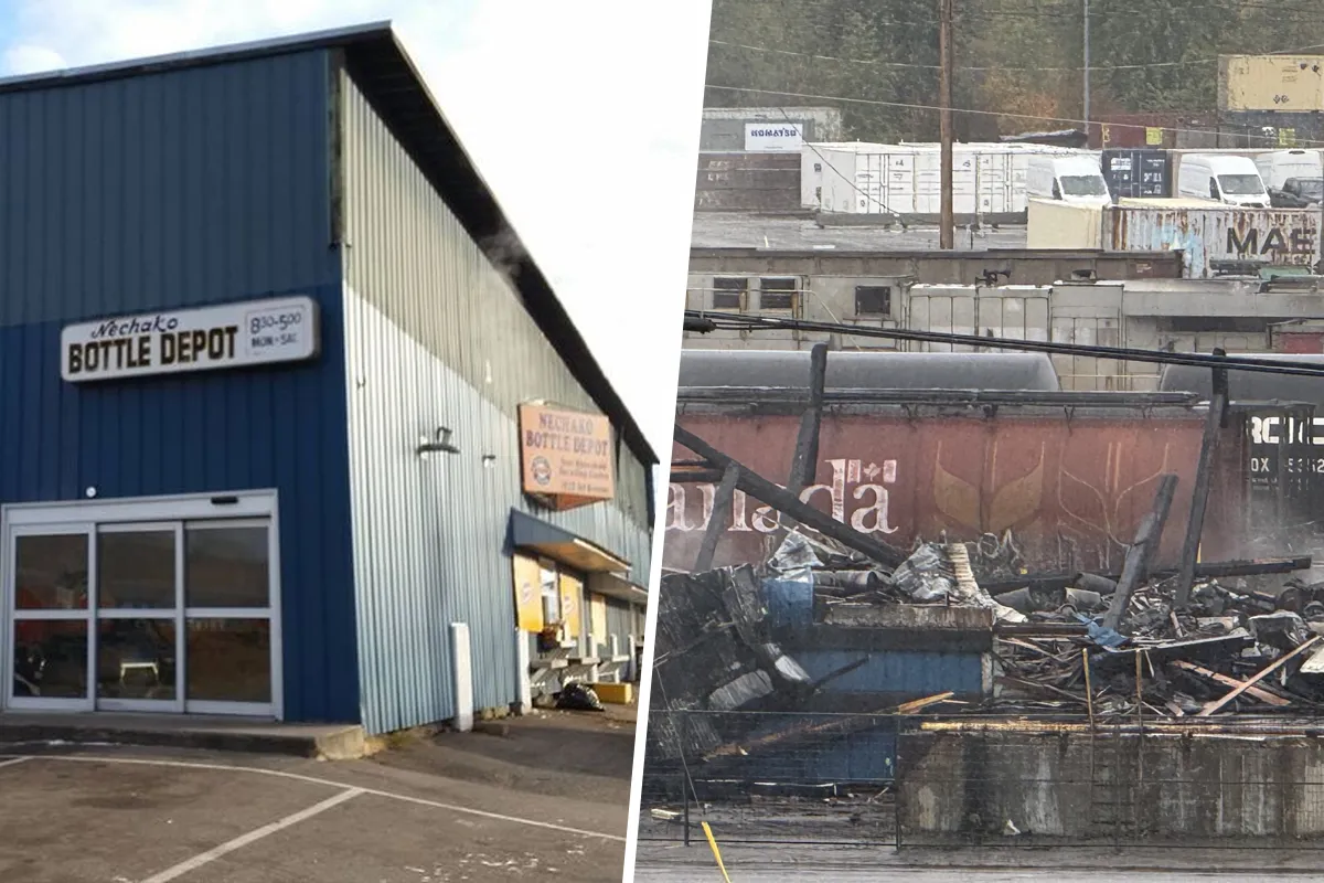 Facility before and after fire